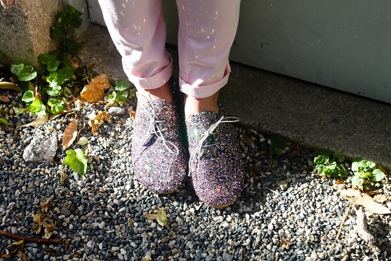 chaussures derbies Anniel paillettes multicolore