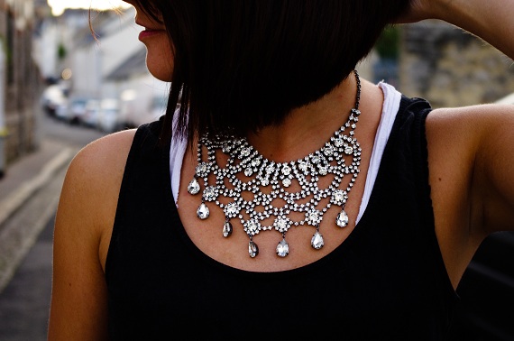 collier strass top Zara