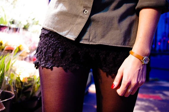 mini short crochet Zara noir
