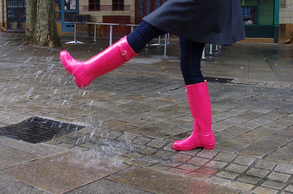 bottes pluie boots Hunter roses