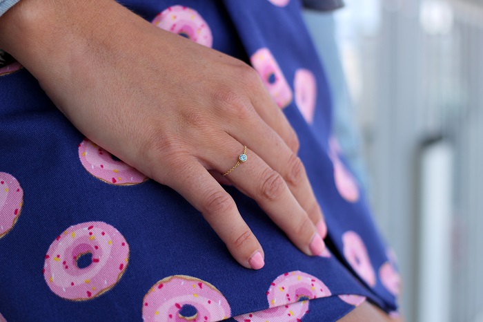 bague chaîne or Aigue-marine Edendiam