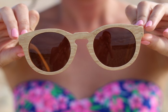 lunettes de soleil bois