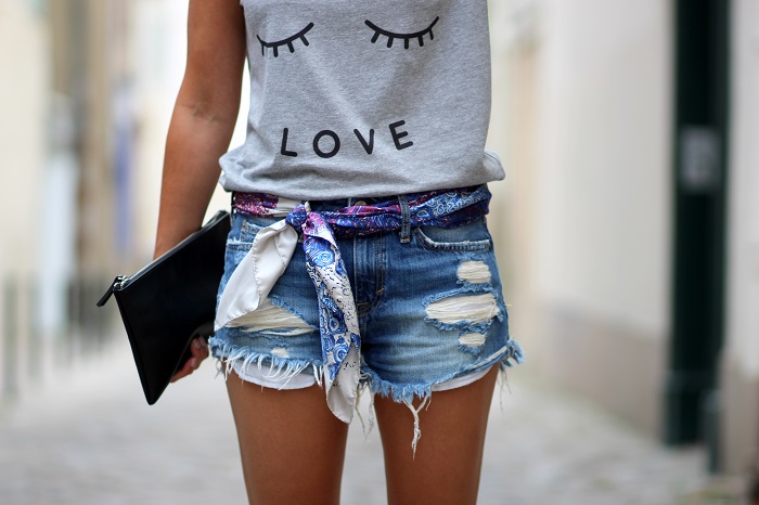 short jean déchiré River Island