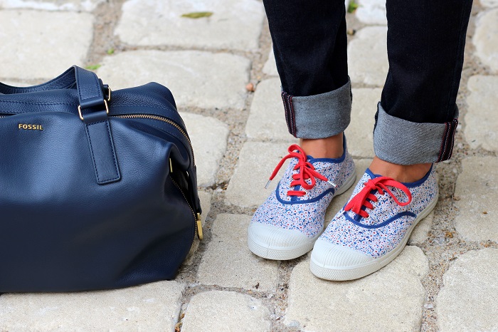 tennis baskets Bensimon fleurs Liberty