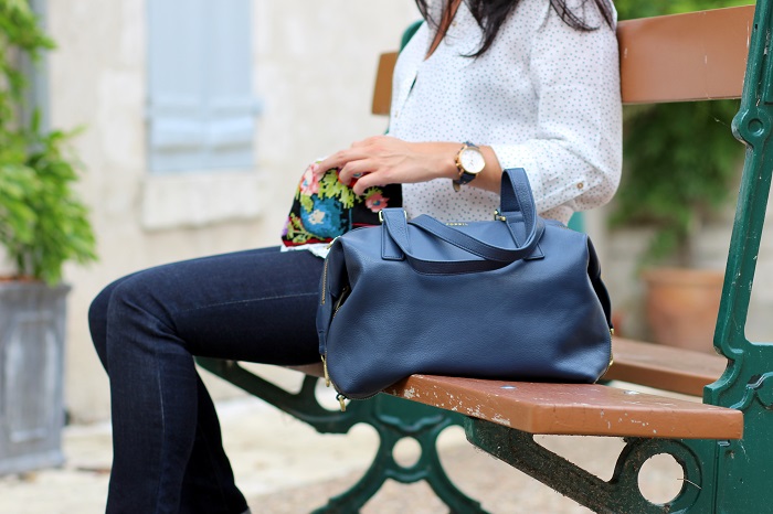 sac Fossil Preston bleu nuit