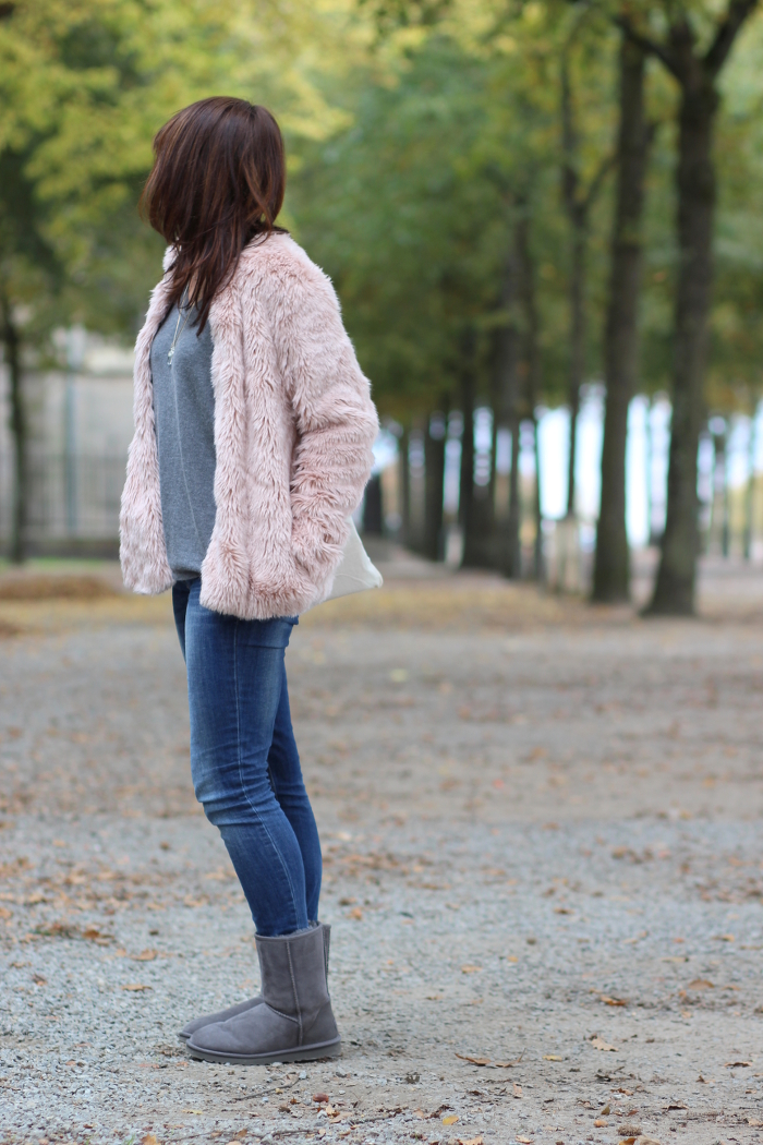 manteau fausse fourrure pas cher