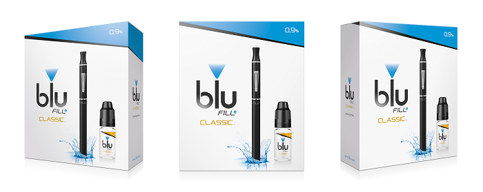 e-cigarette électronique vapoteuse blu