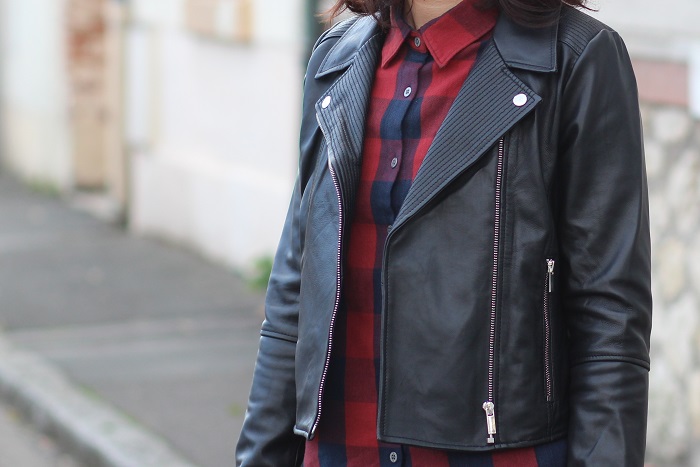 veste perfecto cuir noir Une Fille