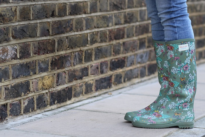 bottes pluie caoutchouc femme fleurs