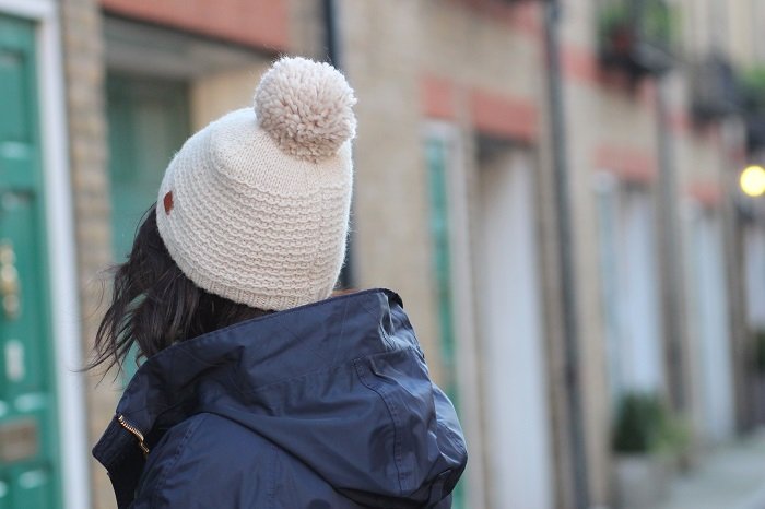 bonnet pompon beige AIGLE